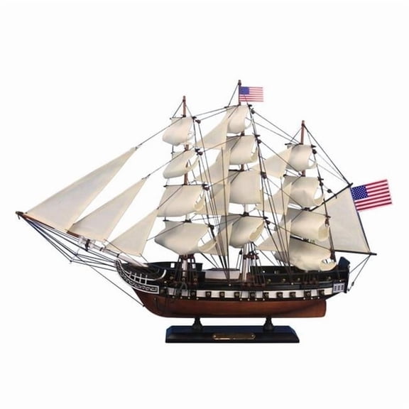 Handcrafted Decor Constitution 20 - Rico Wooden USS Constitution Tall Model Ship- 24 in.