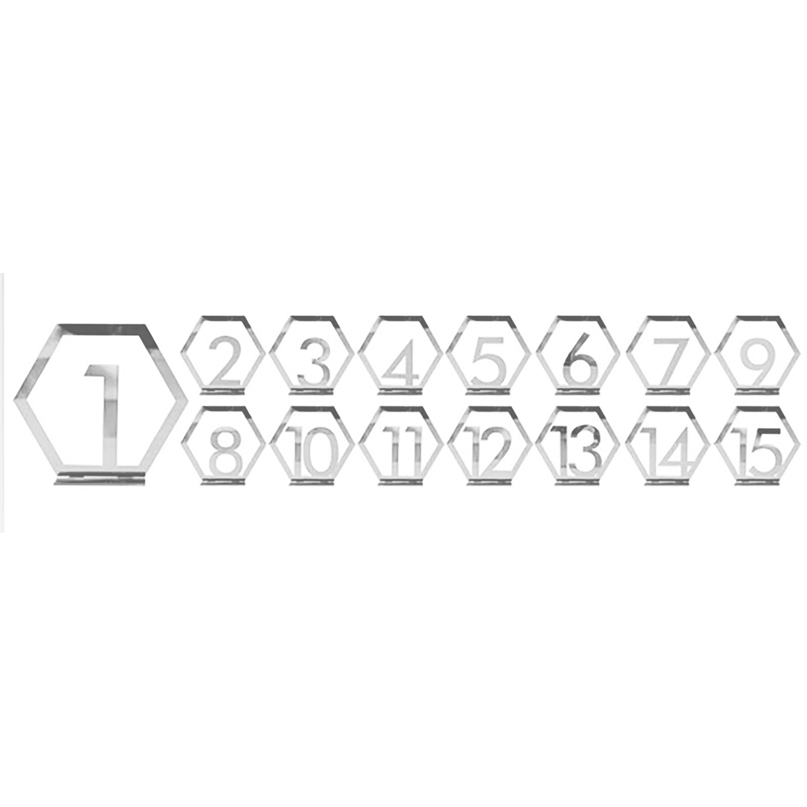 Handcrafted desk decorations three silver acrylic wedding digital table