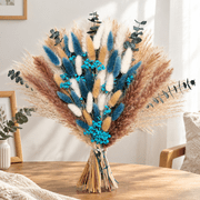 Handcrafted Dried Pampas Grass Bouquet 17 Inch, Florist Designed Boho Decor