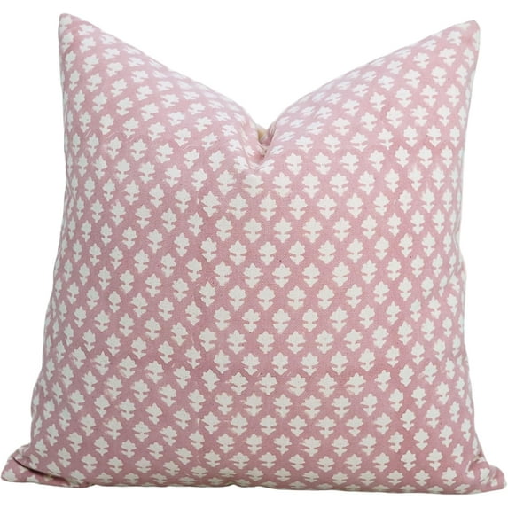 Handcrafted Duck Canvas Pillow Cover By Fabdivine, 24X24, Pink City Jaal