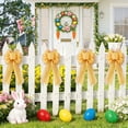 thumbnail image 1 of Handcrafted Easter Bow with Faux Linen Ribbon, Large Decorative Spring Garland – Festive Bunny Party Accessory for Wreaths Gift Boxes Curtains and Mantel, 1 of 6