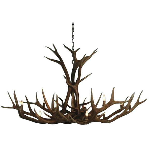 Handcrafted Elk Antler Chandelier from Texas