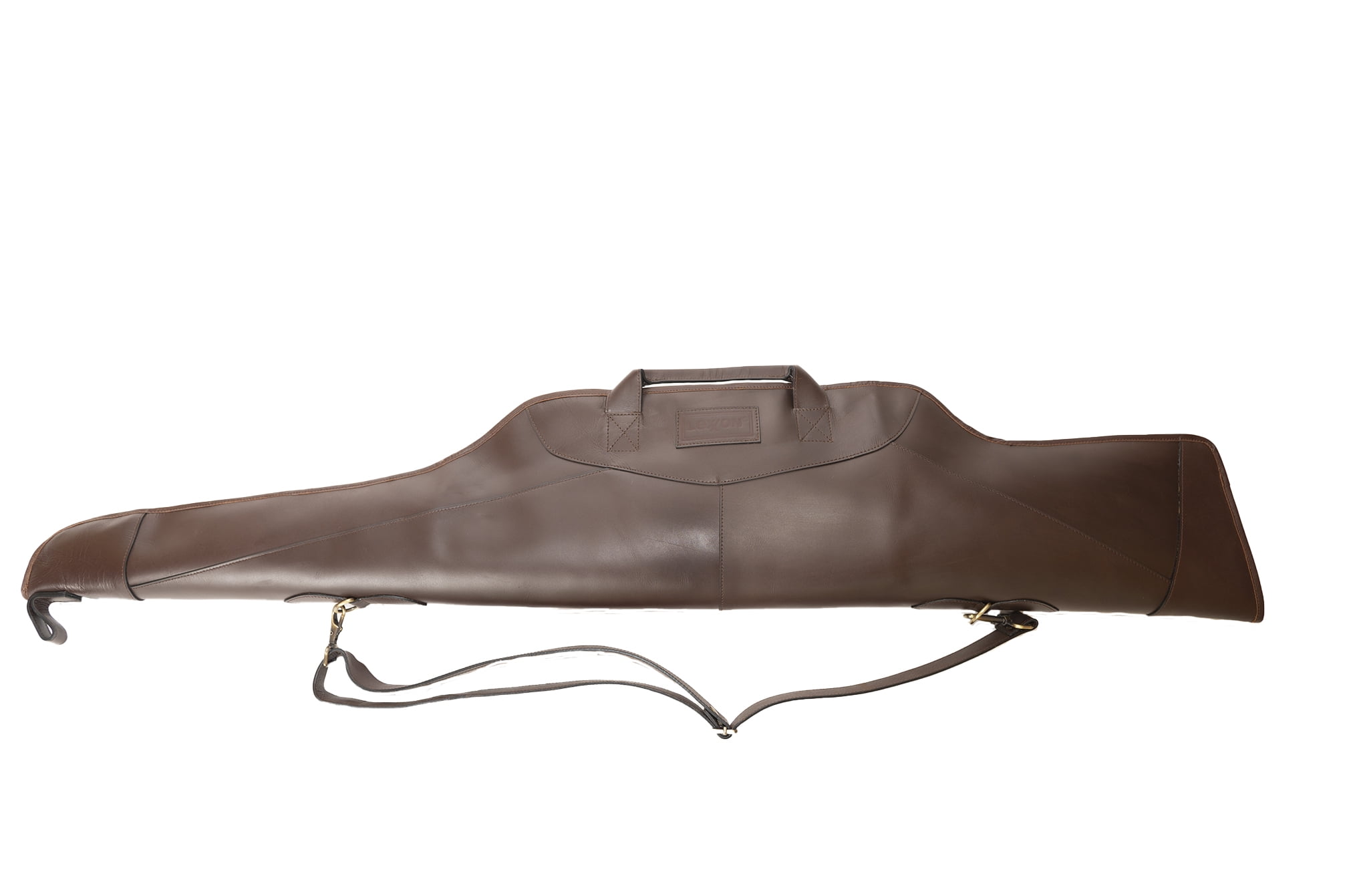 Handcrafted English Genuine Leather 50” Rifle Gun Shotgun Case Bag Brown