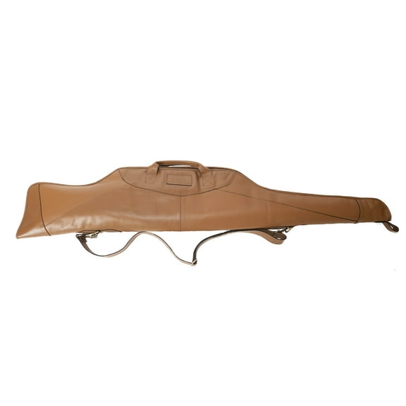 Handcrafted English Genuine Leather 50” Rifle Gun Shotgun Case Bag Tan
