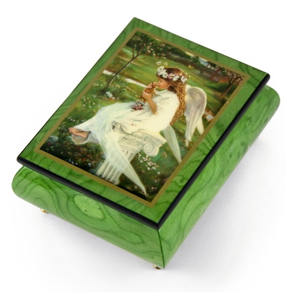 Handcrafted Ercolano Music Box Featuring "Kitten Kisses" by Sandra Kuck - Romance de I'amour