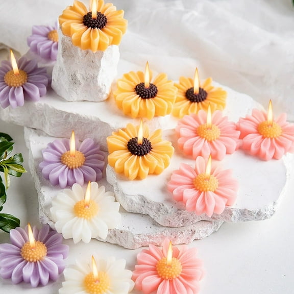 Handcrafted Flower Floating Scented Candles | Soy Wax Aromatherapy Tea Lights | Elegant Party Gift Set for Wedding Anniversary Housewarming | 2 Pack | 2.16 in Diameter