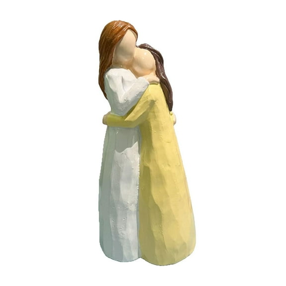 Handcrafted Friendship Statue Heartfelt Sisterhood Gift, Resin Sculpture for Home Decor, 8 Inches Tall