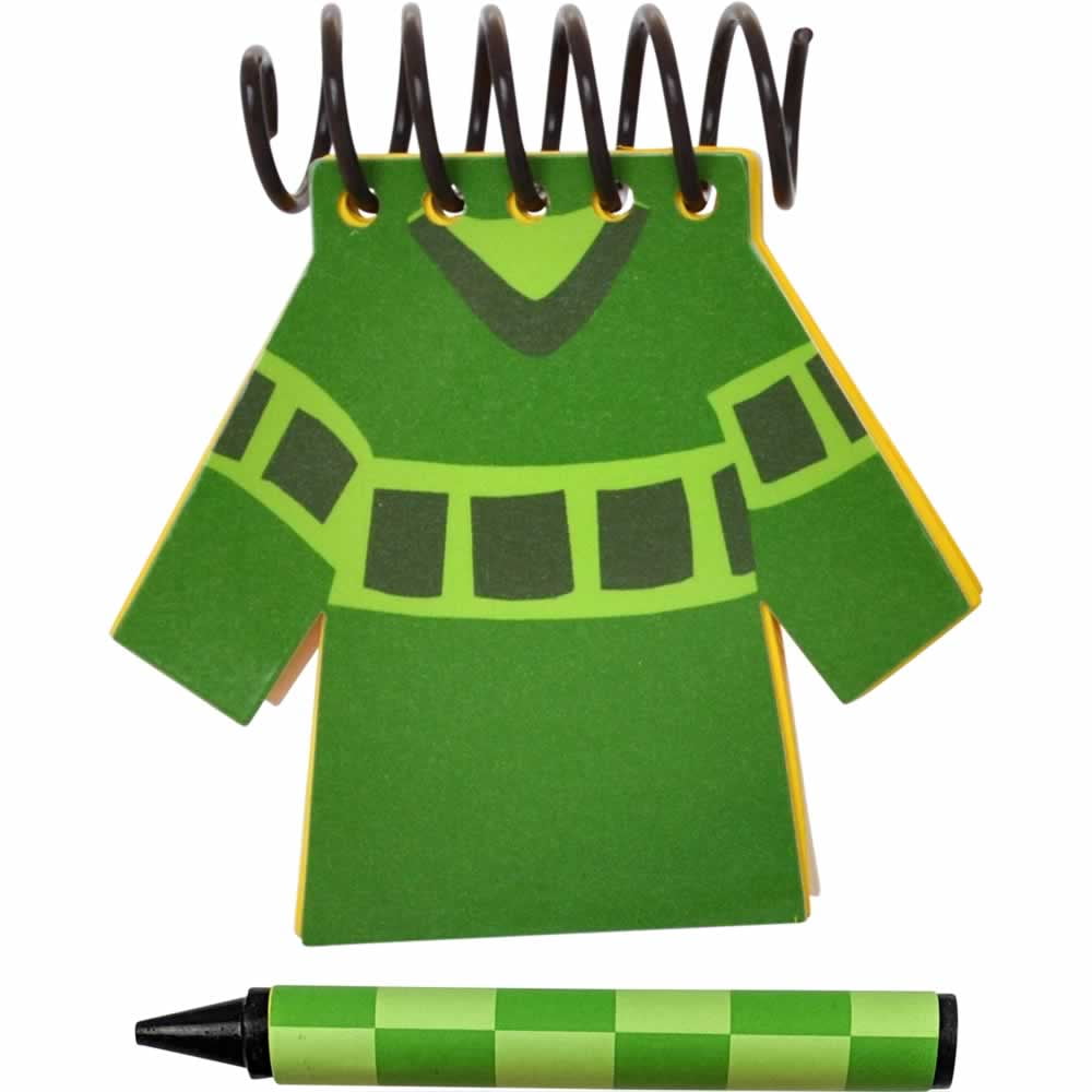 Handcrafted GREEN SHIRT Handy Dandy Notebook