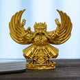 thumbnail image 1 of Handcrafted Garuda Statue Golden Brass 2.87in Strength & Vitality Perfect Gift for Meditation Space, 1 of 7