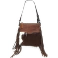 thumbnail image 1 of Handcrafted Genuine Leather Western Cowhide Womens Fringe Clutch Crossbody Bag, 1 of 3