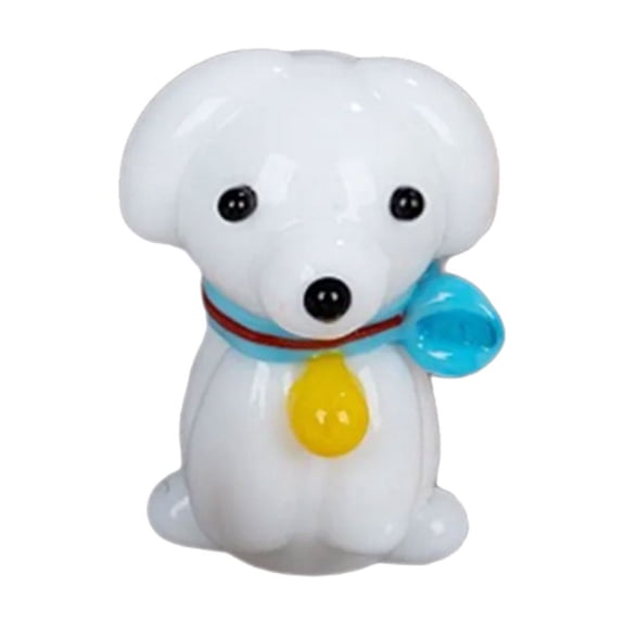 Handcrafted Glass Animal Figurines, Artistic Bear & Dog Statues for Home Car Display, Kids Room Decor