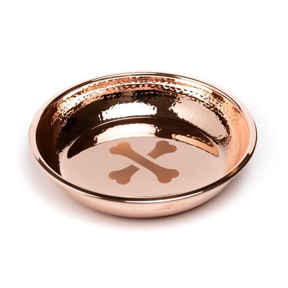 Handmade 100% Solid Copper Pet Feeding Bowl for Dogs & Cats – Food and Water Dish | Easy to Clean, Durable | for Small, Medium & Large Dog, Cat or Pets