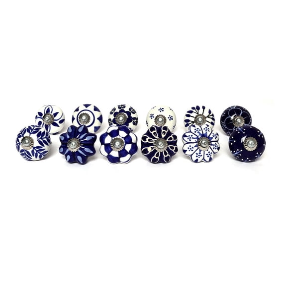 Handcrafted, Hand-Painted Ceramic Knobs – Elegant Upgrades for Cabinets