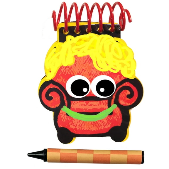 Handcrafted Joe POLKA DOT Handy Dandy Notebook with Orange Checkered Crayon