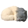 thumbnail image 1 of Handcrafted Lifelike Realistic Cat Lovely Plush Simulation Figurine White, 1 of 7