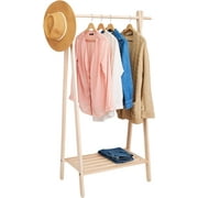 Handcrafted Maple Garment Rack - Sleek & Stylish Clothing Storage, Home Organization, Boutique Display, Coat Rack, Laundry Room Decor - Made In The (Large)