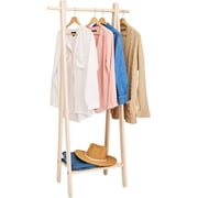 Handcrafted Maple Garment Rack - Sleek & Stylish Clothing Storage, Home Organization, Boutique Display, Coat Rack, Laundry Room Decor - Made In The (Medium)