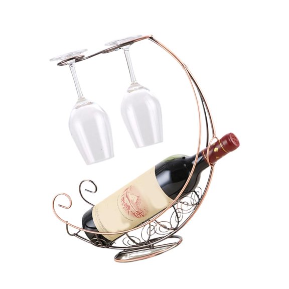 Handcrafted Metal Pirate Ship Decoration Functional Wine Storage Rack Glass Bottle Holder Display Stand