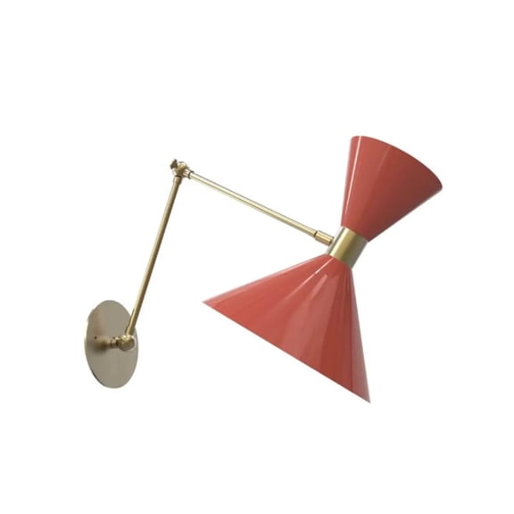 Handcrafted Mid-Century Modern Wall Sconce Handcrafted Brass Bedside Reading Light