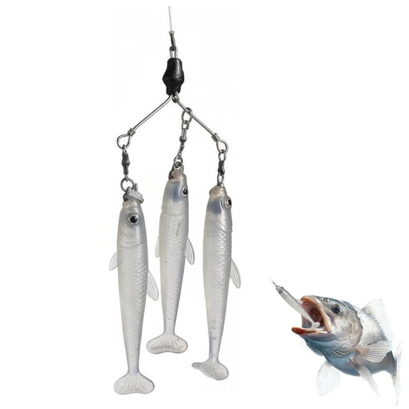 Handcrafted Mini Multi-Arm Baitfish School Rig Fishing Lure, Compact Umbrella Rig for Bass Fishings, Wire Frame with Realistic Swimbait for Freshwater Predator Fishing