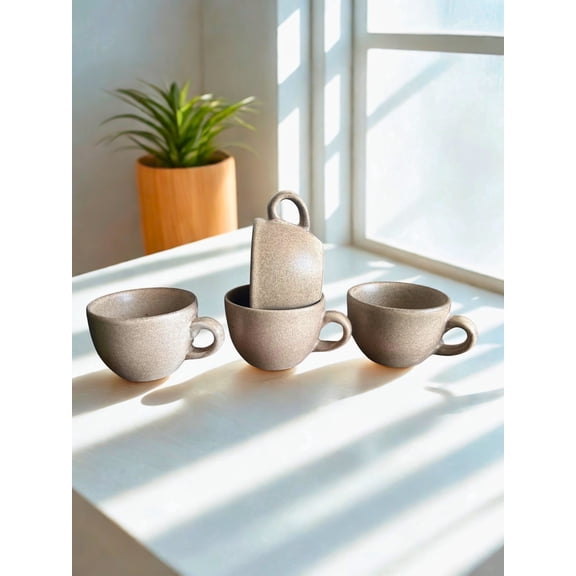 ModeroIndia 8.7 fl oz Rustic Ceramic Mugs Set of 4