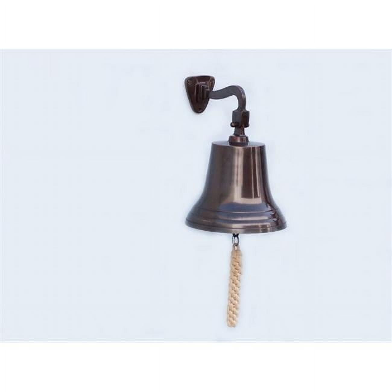 Handcrafted Model Ships BL-2019AN-11 11 in. Antiqued Copper Hanging Ships Bell