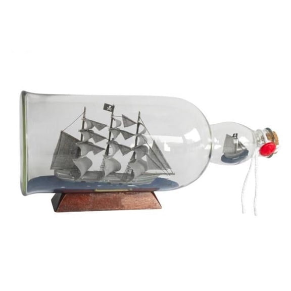 Handcrafted Model Ships 11 in. Flying Dutchman Model Ship in a Glass Bottle