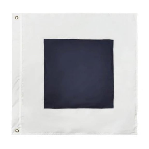 Handcrafted Model Ships Flag-24-S 24 in. Authentic Letter S Nautical Alphabet Navy Code Outdoor Use Signal Flag
