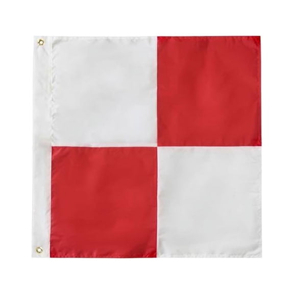 Handcrafted Model Ships 24 in. Authentic Letter U Nautical Alphabet Navy Code Outdoor Use Signal Flag