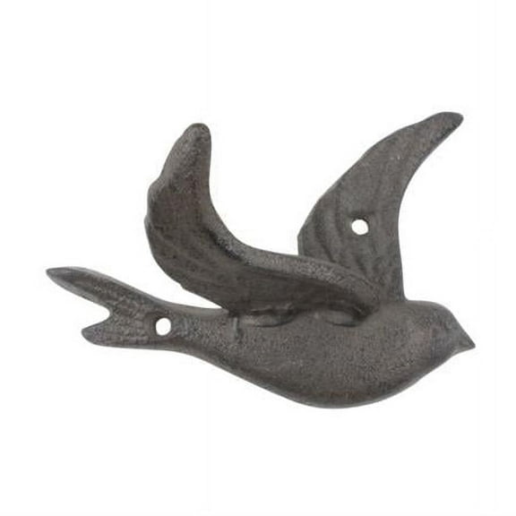 Handcrafted Model Ships  4 x 2.5 x 5.5 in. Cast Iron Flying Bird Decorative Metal Wing Wall Hooks