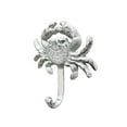 thumbnail image 1 of Handcrafted Model Ships G-54-725-W 5 in. Rustic Whitewashed Cast Iron Wall Mounted Crab Hook, White, 1 of 3