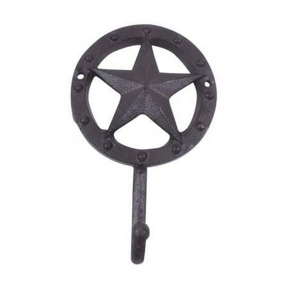 Handcrafted Model Ships K-9912-cast-iron 5 x 2 x 4.5 in. Cast Iron Lone Star Decorative Metal Wall Hooks
