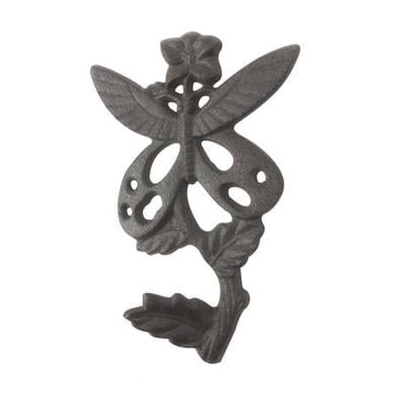 Handcrafted Model Ships K-9921-cast-iron 6.5 x 1.5 x 4 in. Cast Iron Butterfly on a Branch Decorative Metal Wall Hooks