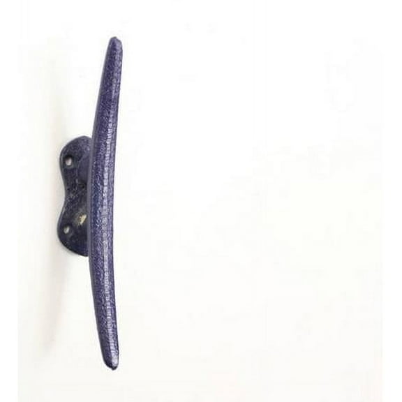 Handcrafted Model Ships K-1461A-Solid-Dark-Blue 6 in. Rustic Cast Iron Cleat Wall Hook, Dark Blue