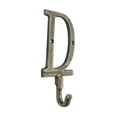 thumbnail image 1 of Handcrafted Model Ships K-9056-D-gold 6 x 1 x 3 in. Rustic Gold Cast Iron Letter D Alphabet Wall Hooks, 1 of 2