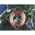 thumbnail image 1 of Handcrafted Model Ships Antique Lifering Red 6-x 6 in. Antique Red & White Decorative Lifering Christmas Ornament, 1 of 1