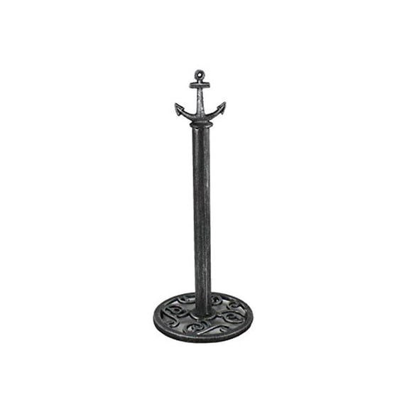Handcrafted Model Ships Antique Silver Cast Iron Anchor Extra Toilet Paper Stand 16" - Decorative Ancho