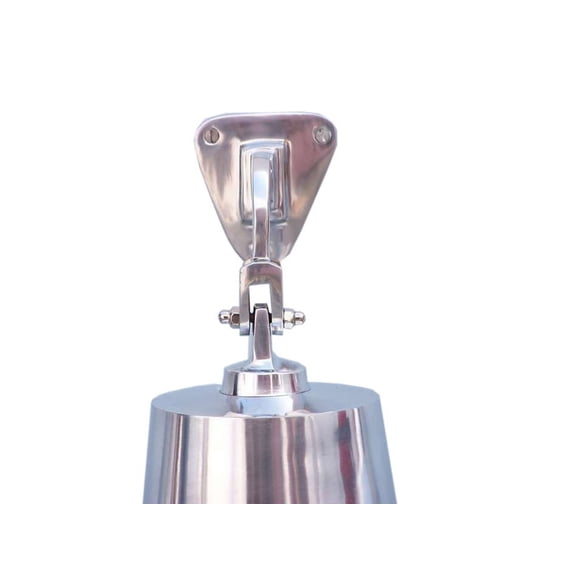 Chrome Hanging Ship's Bell 18" - Hanging Chrome Bell - Chrome Hanging Ship Bell - Nautical Decor - Nautical Wall Hanging - Decorative Bell - Chrome