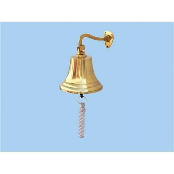 Handcrafted Model Ships BL2019-5B Brass Hanging Ships Bell 6 in. Bells Decorative Accent
