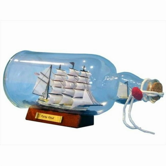 Handcrafted Model Ships Blue Flying Cloud Bottle Blue Flying Cloud Ship in a Bottle 11 in. Ships In A Bottle Decorative Accent