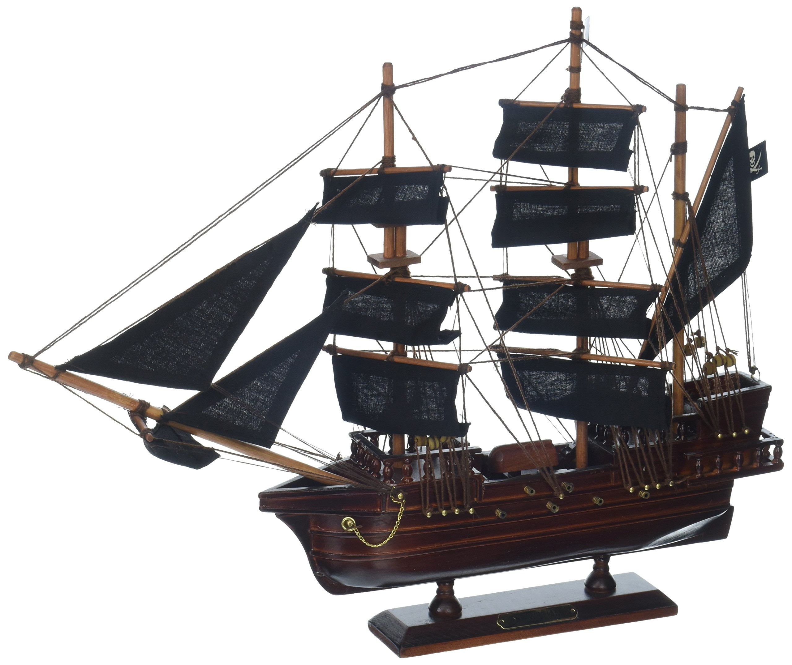 Hampton Nautical Wooden Calico Jack's The William Model Pirate Ship, 14 ...
