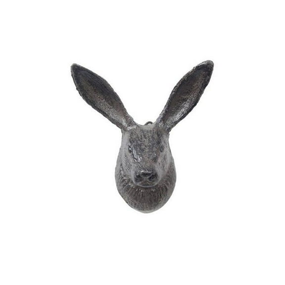 Handcrafted Model Ships Cast Iron Decorative Rabbit Hook, 5 in.