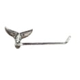 thumbnail image 1 of Handcrafted Model Ships  Cast Iron Whale Tail Toilet Paper Holder - Rustic Silver Cast - 11 in., 1 of 1