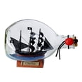 thumbnail image 1 of Hampton Nautical John Halsey's Charles Pirate Ship in a Glass Bottle 7" - Pirate Decor - Wood Sh, 1 of 6
