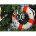 thumbnail image 1 of Handcrafted Model Ships K-300-XMASS Chrome Ship Wheel Compass Christmas Tree Ornament, 1 of 2