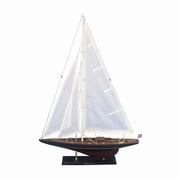 Handcrafted Model Ships END-R-35 Wooden Endeavour Model Sailboat Decoration - 35 in.