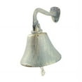 thumbnail image 1 of Handcrafted Model Ships K-0272-Bronze Antique Seaworn Bronze Cast Iron Hanging Ships Bell, 6 in., 1 of 2