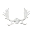 thumbnail image 1 of Handcrafted Model Ships K-0333-w 6 x 2 x 9 in. Whitewashed Cast Iron Moose Antlers Decorative Metal Wall Hooks, 1 of 2