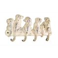 thumbnail image 1 of Handcrafted Model Ships K-0630-W Whitewashed Cast Iron Dog Wall Hooks 8&Quot;, 1 of 2