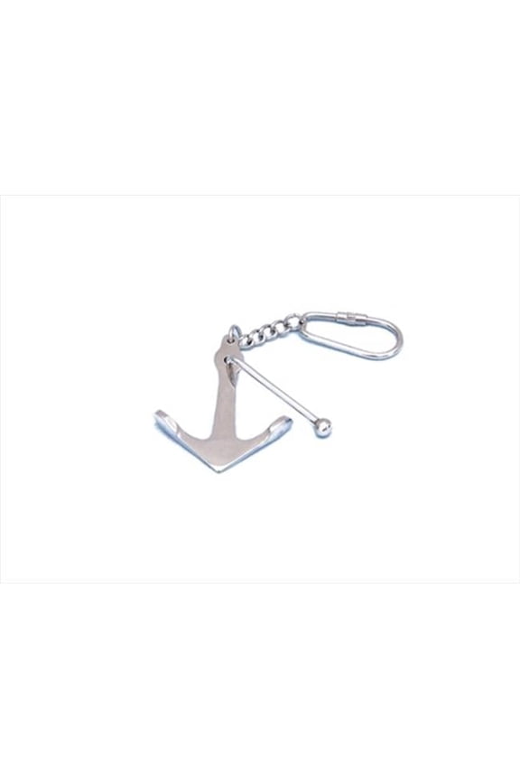 K-306 Chrome Admiralty Anchor Key Chain 6 in. Decorative Accent